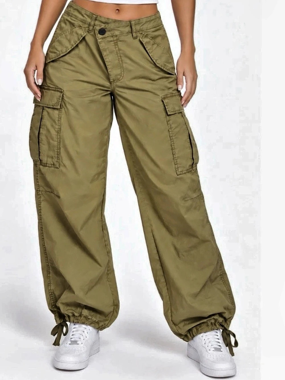 KBB Cargo Jogger Pants in Green Size Small NWT